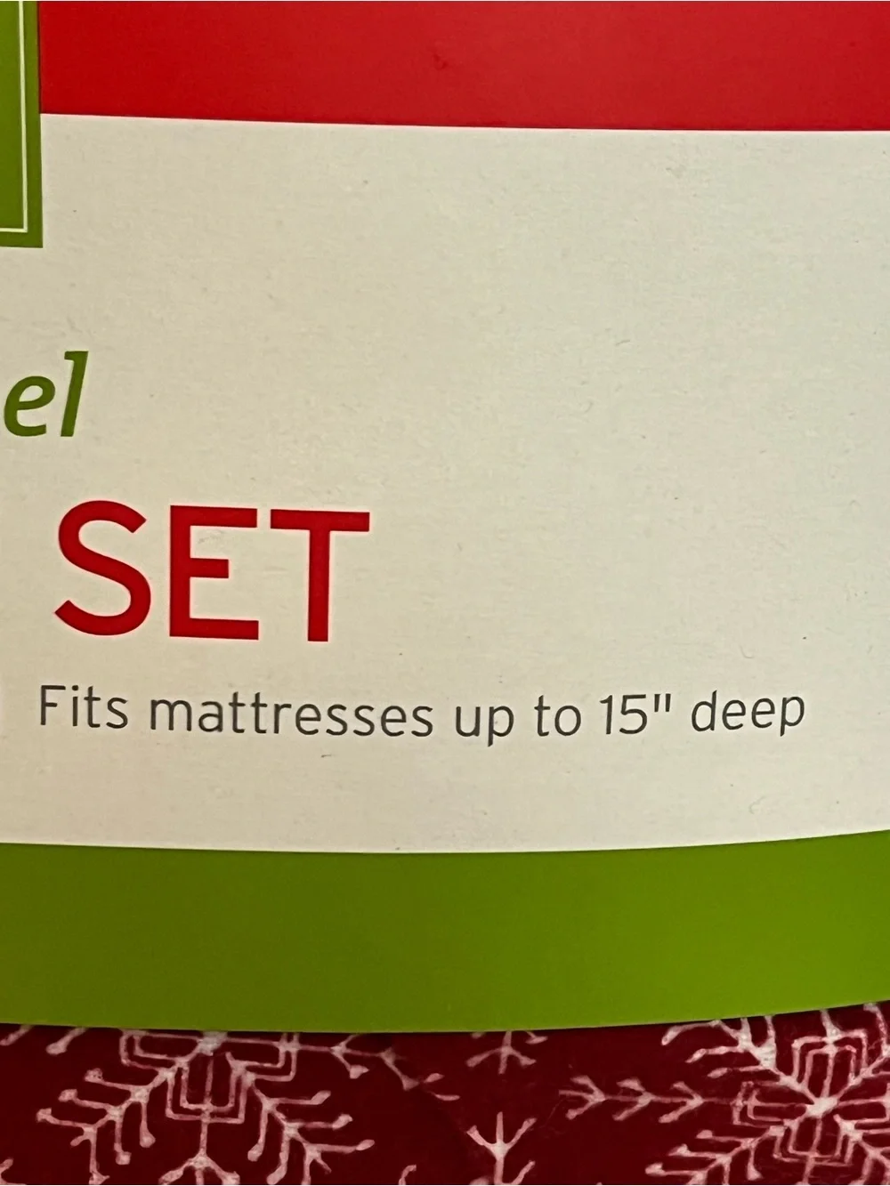 Queen Flannel Sheet Set 100% Cotton Red Snowflake Holiday Bedding